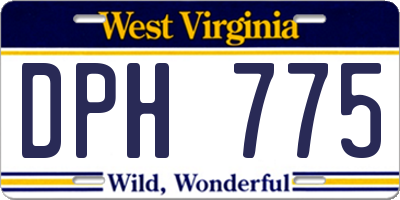 WV license plate DPH775