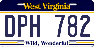 WV license plate DPH782