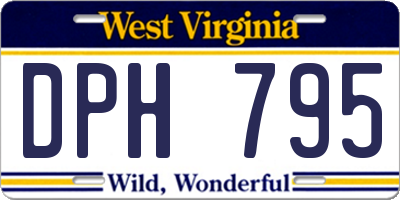 WV license plate DPH795