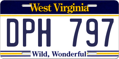 WV license plate DPH797