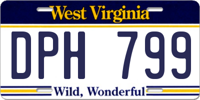 WV license plate DPH799