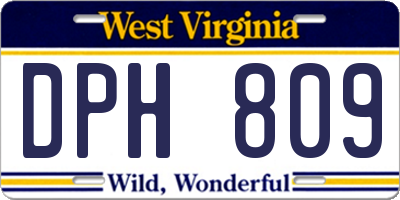 WV license plate DPH809