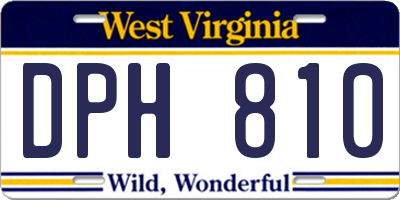 WV license plate DPH810