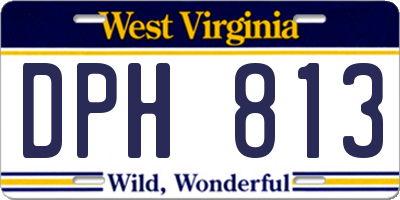 WV license plate DPH813
