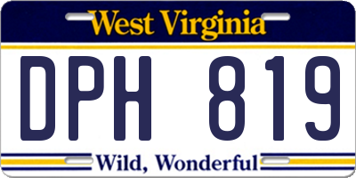 WV license plate DPH819
