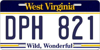 WV license plate DPH821