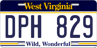 WV license plate DPH829