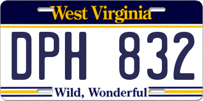 WV license plate DPH832