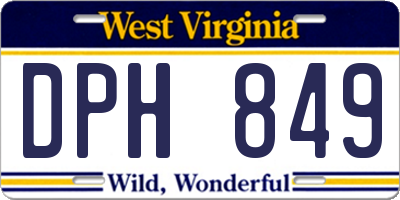 WV license plate DPH849