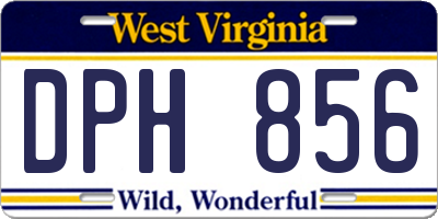 WV license plate DPH856