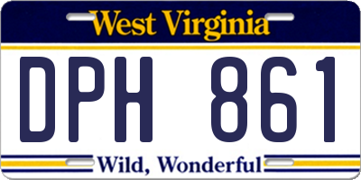 WV license plate DPH861