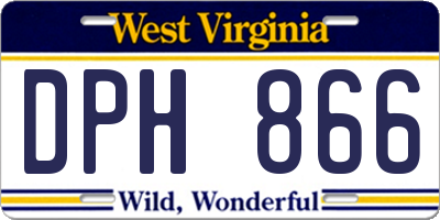 WV license plate DPH866