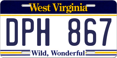 WV license plate DPH867