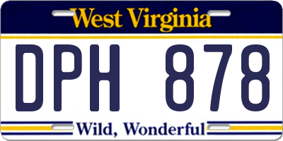 WV license plate DPH878