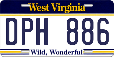WV license plate DPH886