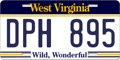 WV license plate DPH895