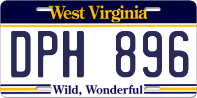 WV license plate DPH896