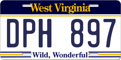 WV license plate DPH897