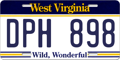 WV license plate DPH898