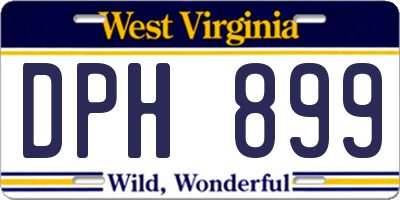 WV license plate DPH899