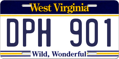 WV license plate DPH901