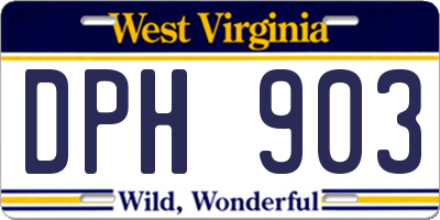 WV license plate DPH903