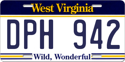 WV license plate DPH942