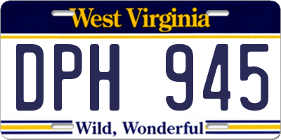 WV license plate DPH945