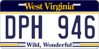 WV license plate DPH946
