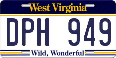 WV license plate DPH949