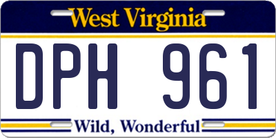 WV license plate DPH961