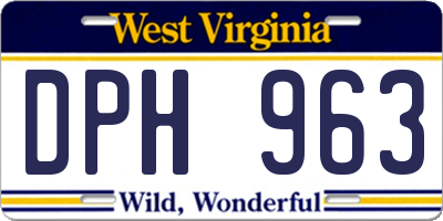 WV license plate DPH963