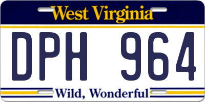 WV license plate DPH964