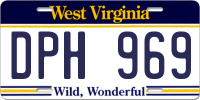 WV license plate DPH969