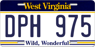 WV license plate DPH975