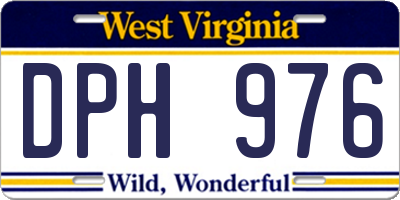 WV license plate DPH976