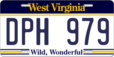 WV license plate DPH979