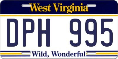 WV license plate DPH995