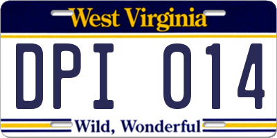WV license plate DPI014