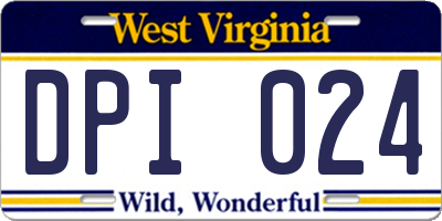 WV license plate DPI024