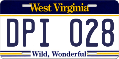 WV license plate DPI028
