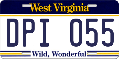 WV license plate DPI055