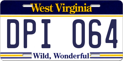 WV license plate DPI064