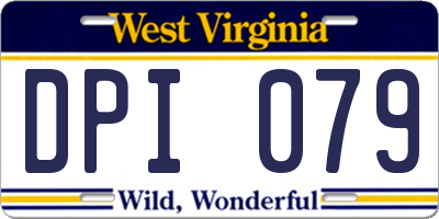 WV license plate DPI079