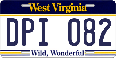 WV license plate DPI082