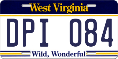 WV license plate DPI084