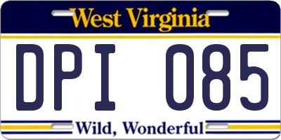 WV license plate DPI085