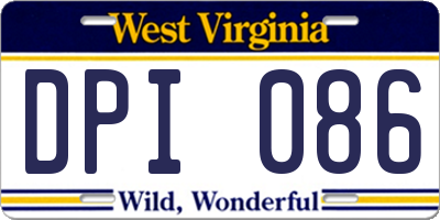 WV license plate DPI086