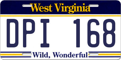 WV license plate DPI168