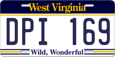 WV license plate DPI169
